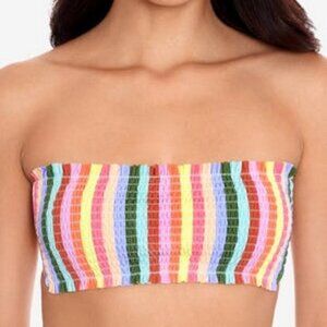 Salt + Cove Cabana Smocked Bandeau Bikini Top